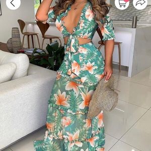 Two piece maxi dress